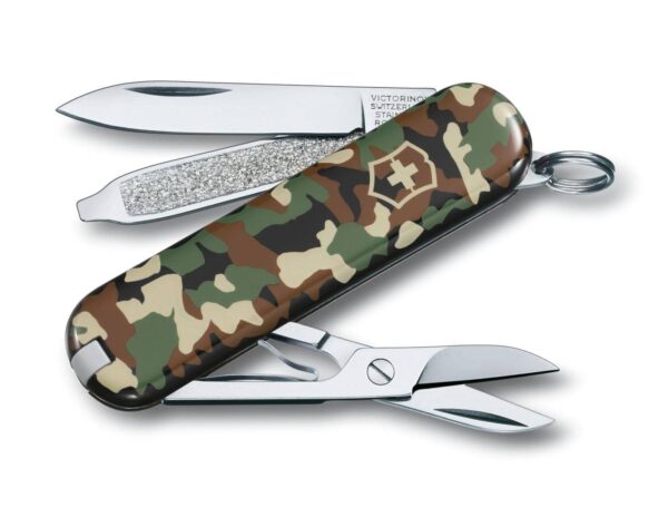kleines taschenmesser classic sd camouflage schwarz/grün