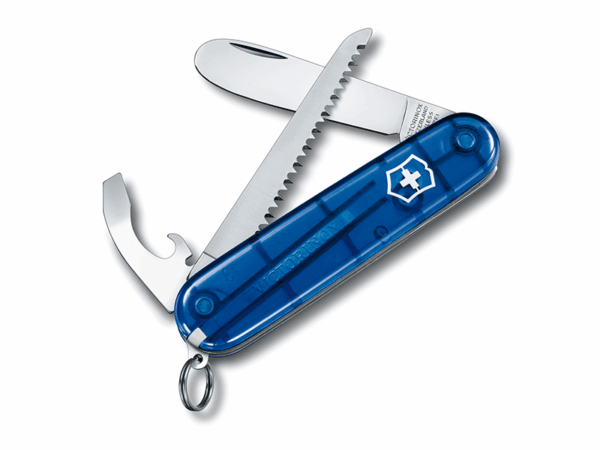 Kindertaschenmesser My first Victorinox blau transparent mit Säge