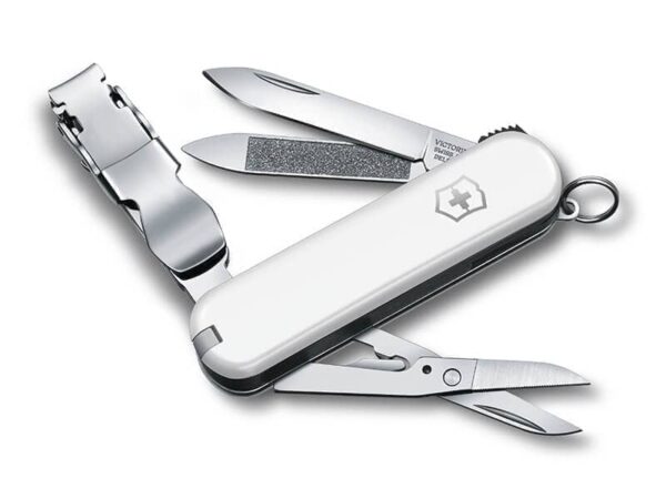Kleines Taschenmesser Nailclip weiss offen