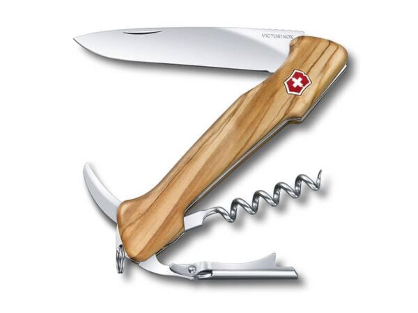 Großes Taschenmesser Winemaster Olivenholz braun