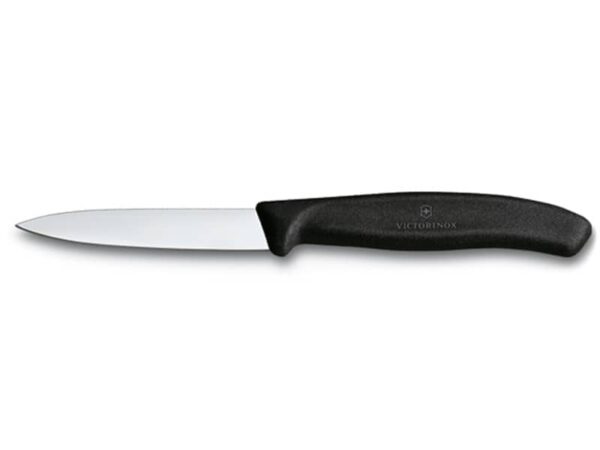Gemüsemesser Swiss Classic 8cm mit Spitzklinge und schwarzem Griff