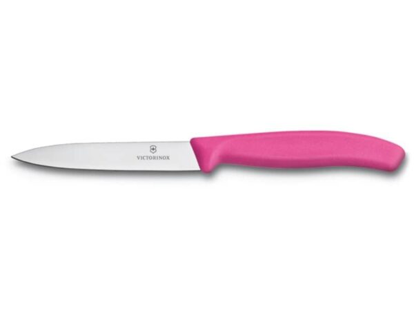 Gemüsemesser Swiss Classic 8cm mit Spitzklinge und pinkem Griff