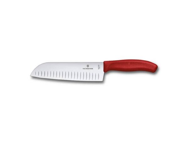 Kochmesser Santokumesser Swiss Classic 17cm roter Griff