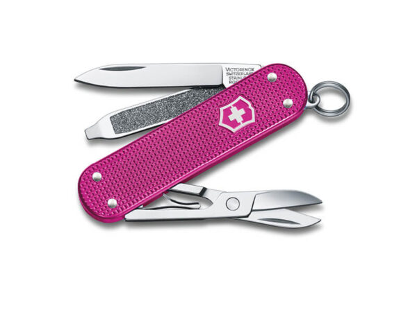 Kleines Taschenmesser Classic SD Alox Flamingo Party violett