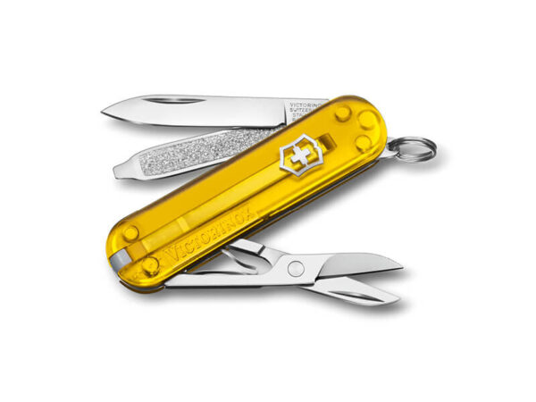 Kleines Taschenmesser Classic SD Tuscan Sun gelb transparent