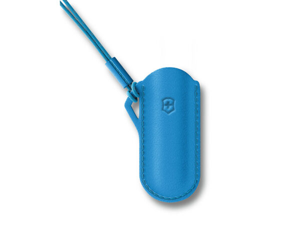 Leder-Etui für kleines Taschenmesser blau