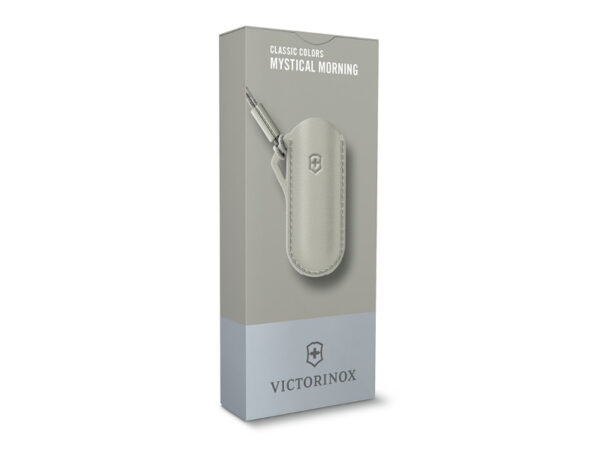 Leder-Etui für kleine Taschenmesser grau Geschenkverpackung