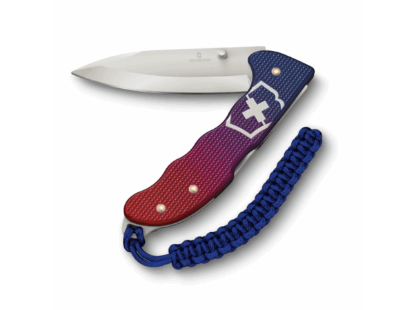 Großes Taschenmesser Evoke Alox blau rot