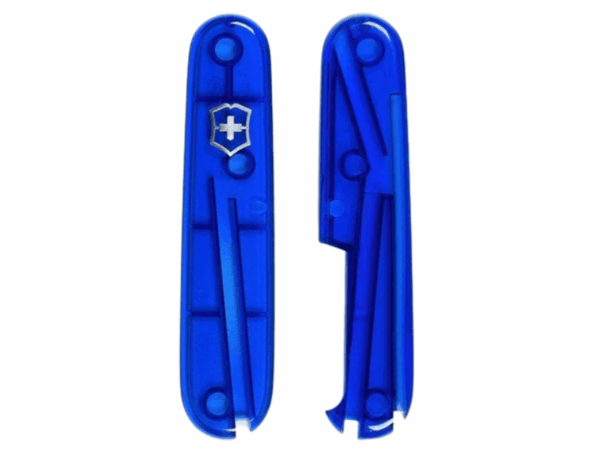 Ersatzteil Ersatzschale Plus für Taschenmesser 91 mm mit Kugelschreiber blau transparent