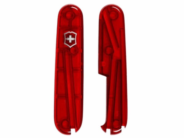 Ersatzteil Ersatzschale Plus für Taschenmesser 91 mm mit Kugelschreiber rot transparent