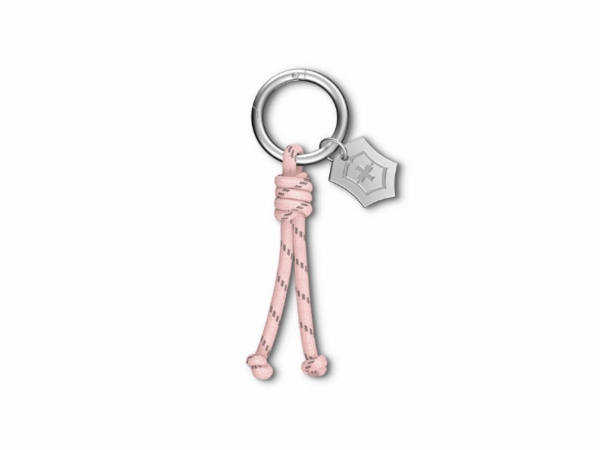 Schlüsselring mit Kordel rose rosa