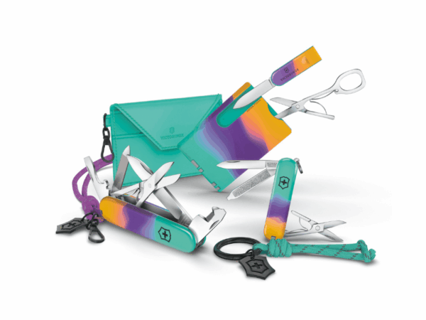 Taschenmesser Set mit Swiss Card Sydney Style Edition Türkis Lila Orange 3-teilig Life to Explore