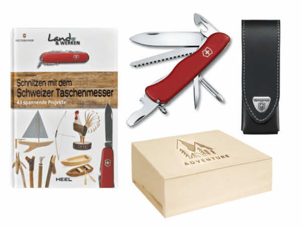 Trailmaster Teenie Abenteuer Box rot mit Etui und Geschenkbox mit Gravur