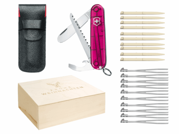 Mittleres Taschenmesser für Kinder My First Victorinox Weihnachtsbox Rosa transparent