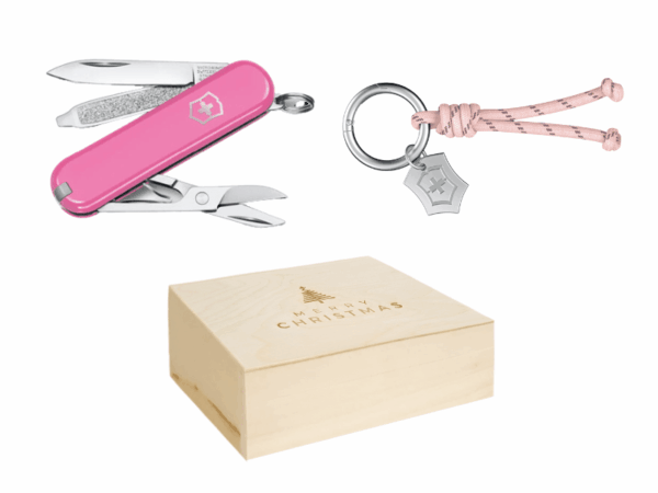 Kleines Taschenmesser Classic SD Colors Cherry Blossom Weihnachtsbox mit Schlüsselring