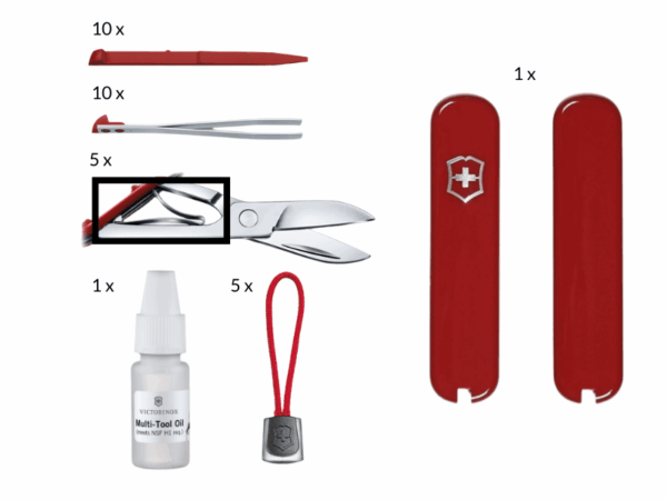 Ersatzteilset klein für Classic Taschenmesser rot