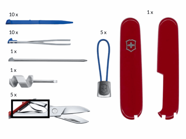 Ersatzteilset groß für Mittlere Taschenmesser blau