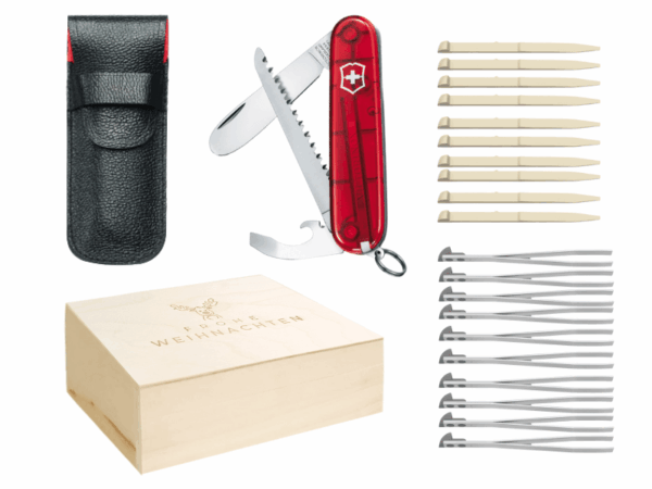 Mittleres Taschenmesser für Kinder My First Victorinox Weihnachtsbox Rot transparent