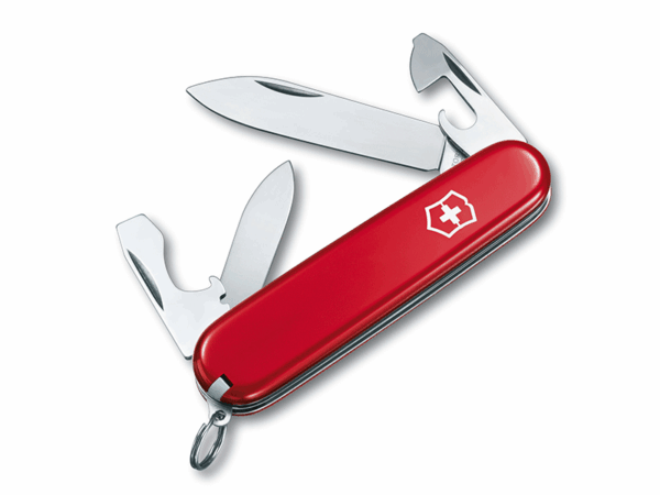 mittleres Taschenmesser Recruit rot offen