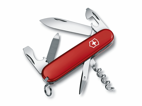 mittleres Taschenmesser SPORTSMAN rot offen
