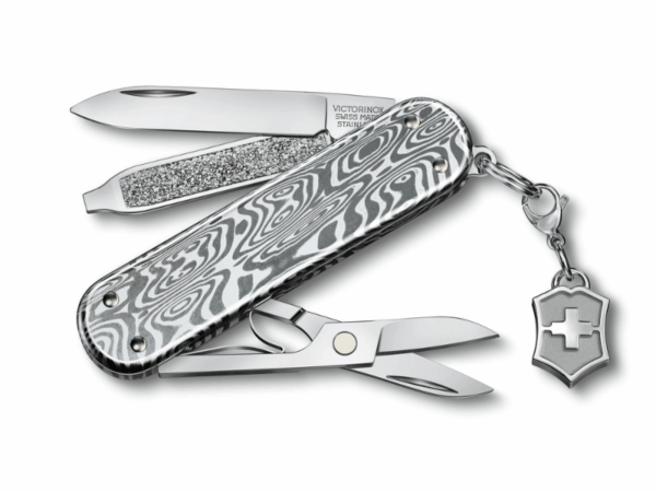 Kleines Taschenmesser Classic SD Brilliant Kollektion grau Damast