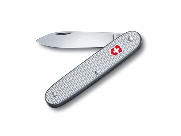 mittleres Taschenmesser Swiss Army 1 alox silber