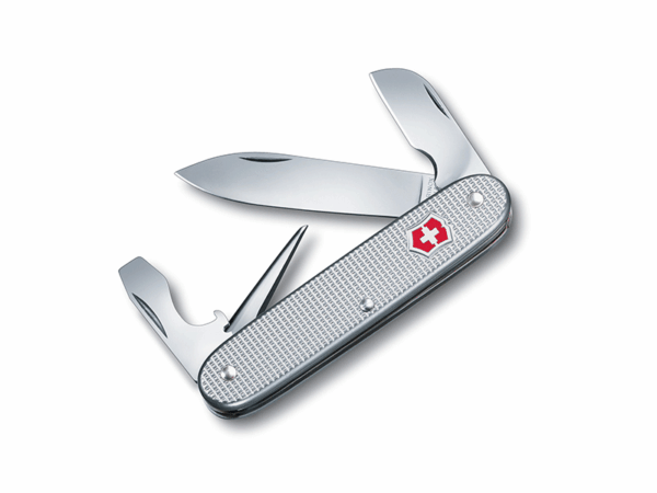 mittleres Taschenmesser Electrician Alox silber
