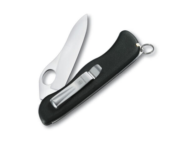 Großes Taschenmesser Sentinal One Hand schwarz mit Clip