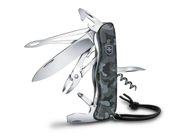 Großes Taschenmesser Skipper Navy Camouflage offen schwarz grau