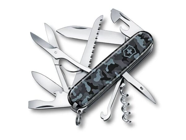 Mittleres Taschenmesser Huntsman Navy Camouflage blau/schwarz