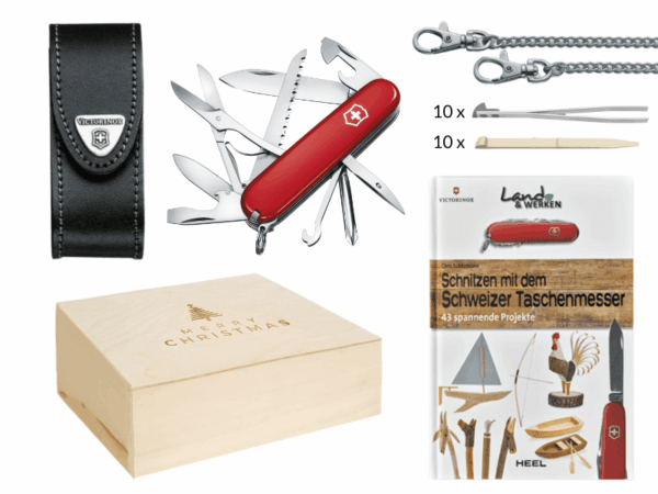 mittleres taschenmesser geschenkset junior fieldmaster weihnachtsbox groß