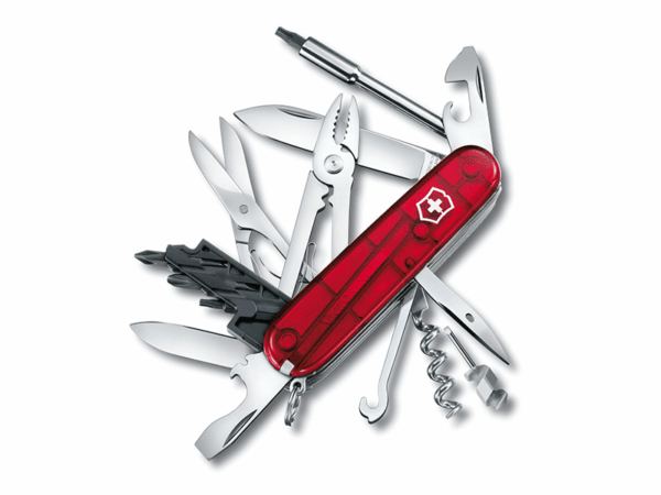 Mittleres Taschenmesser Cyber Tool M rot transparent