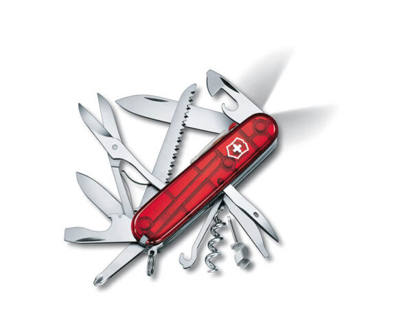Mittleres Taschenmesser Huntsman Lite rot transparent