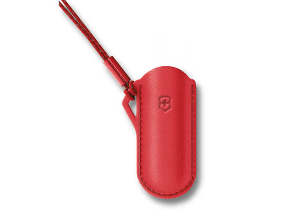 Leder-Etui rot für kleine Taschenmesser