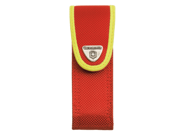 Großes Nylon Gürteletui Rot Gelb für große Taschenmesser (z.B. Rescue Tool)