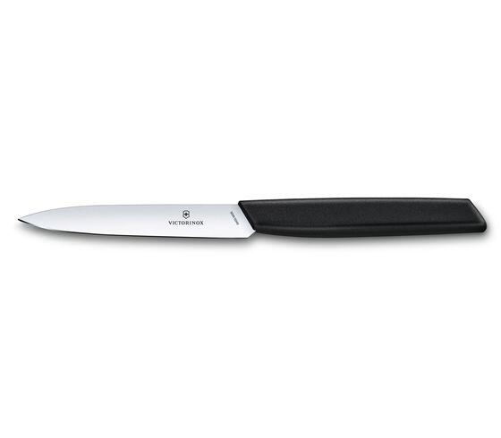 Gemüsemesser Swiss Modern 10cm mit schwarzem Griff