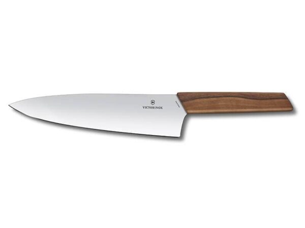Swiss Modern Tranchiermesser 20cm mit braunem Holzgriff