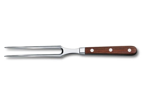 Grand Maitre Rosewood Tranchiergabel 15cm mit braunem Holzgriff
