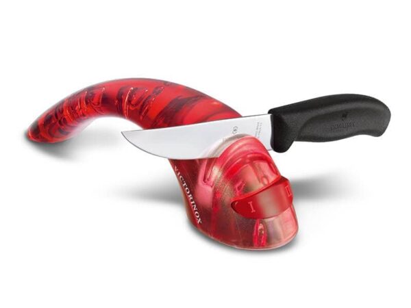 Messerschärfer für Küchenmesser rot transparent