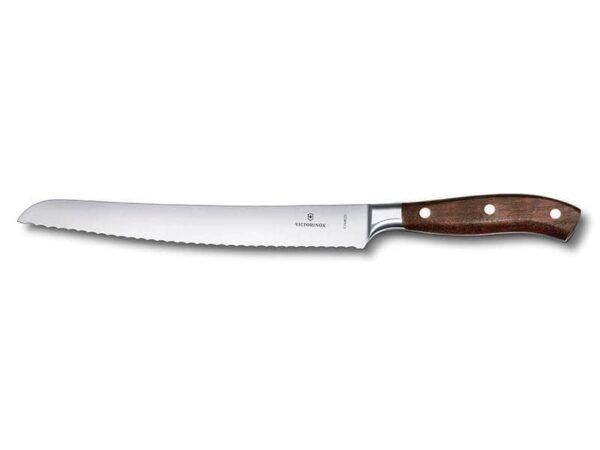 geschmiedetes Brotmesser mit Holzgriff Braun Rosewood