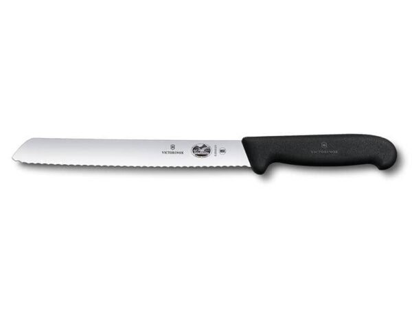 Fibrox Brotmesser 21 cm Wellenschliff Schwarz