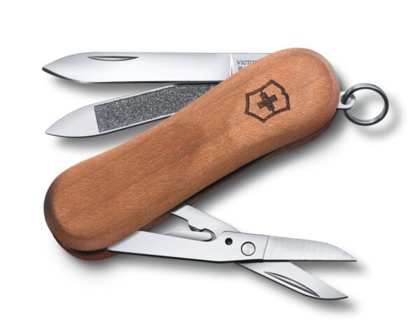 kleines Taschenmesser Executive Wood Braun Holzschale