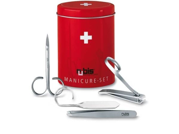 Maniküre Box Swiss Rubis rot silber