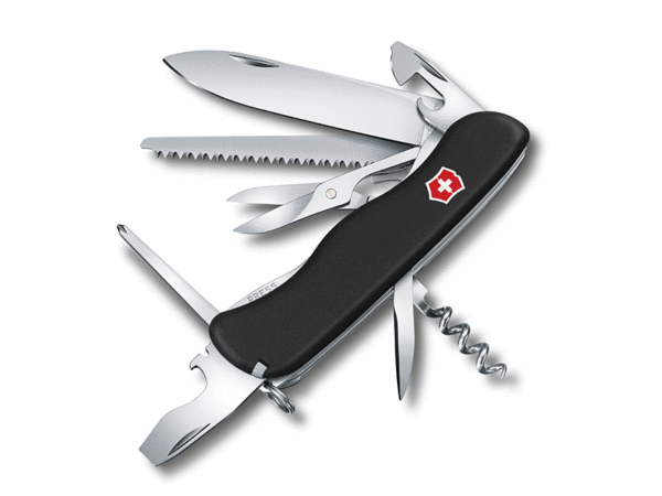 großes Taschenmesser Outrider mit Platinenverriegelung schwarz