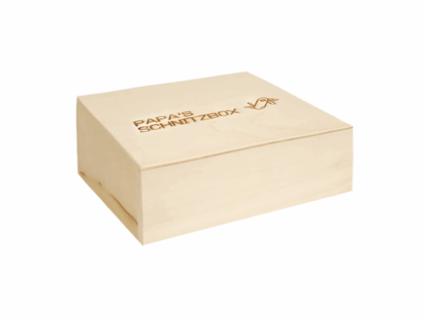 Papa´s Schnitzbox Geschenk Holzbox mit Gravur