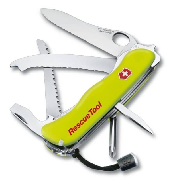 Großes Taschenmesser Rescue Tool neon gelb