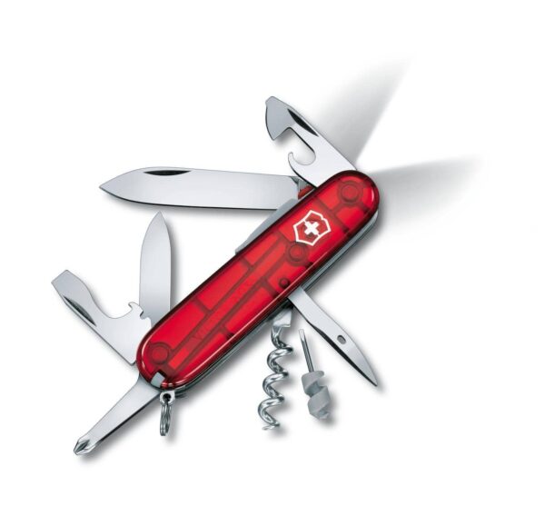 mittleres Taschemesser Spartan Lite transparent rot