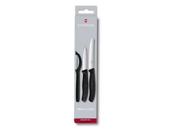 Gemüsemesser Set Swiss Classic mit Schäler schwarz