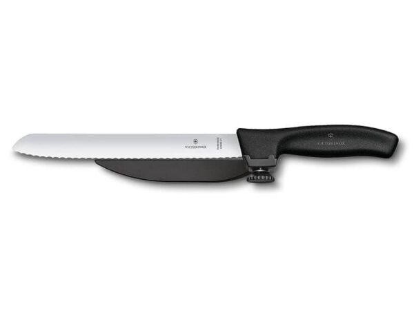 Dux-Messer Swiss Classic Wellenschliff schwarz