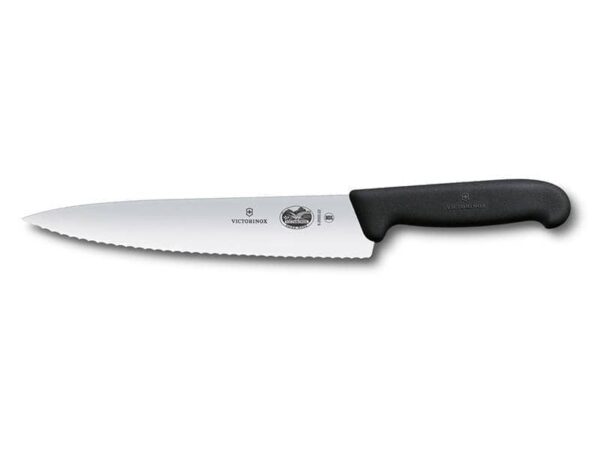 Fibrox Tranchiermesser Wellenschliff 22 cm schwarz